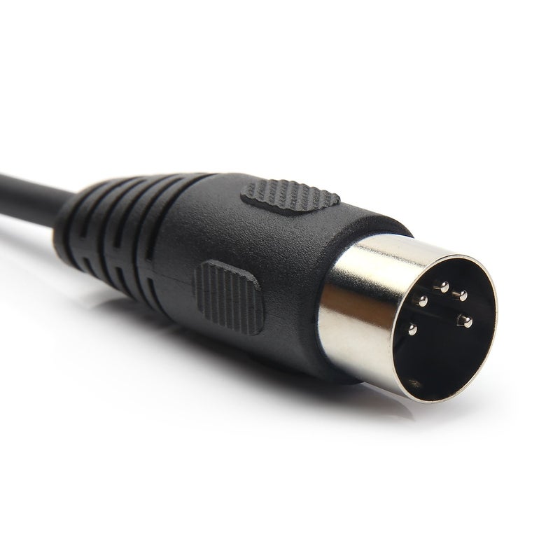 SiYear محول كابل MIDI 5 دبابيس DIN للأنثى 1/4" TRS SiYear 6.35 مم لمكبر الصوت، المضخم، الخلاط إلى لوحة مفاتيح MIDI، جهاز سينثسايزر، واتصال الجيتار (30 سم/0.3م) - Image 4